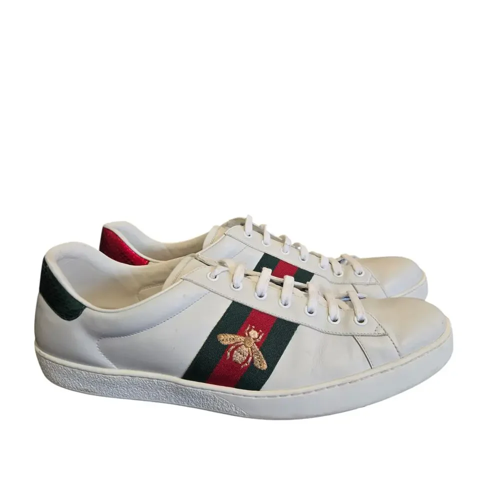Gucci Ace Embroidered Bee Sneakers Size 14